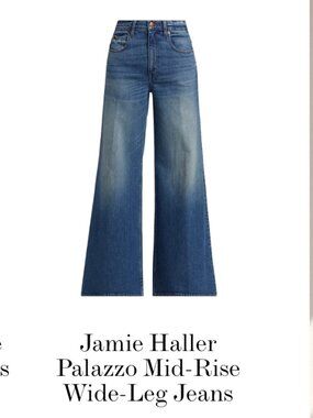Jamie Haller Palazzo Mid-Rise Denim Size 25